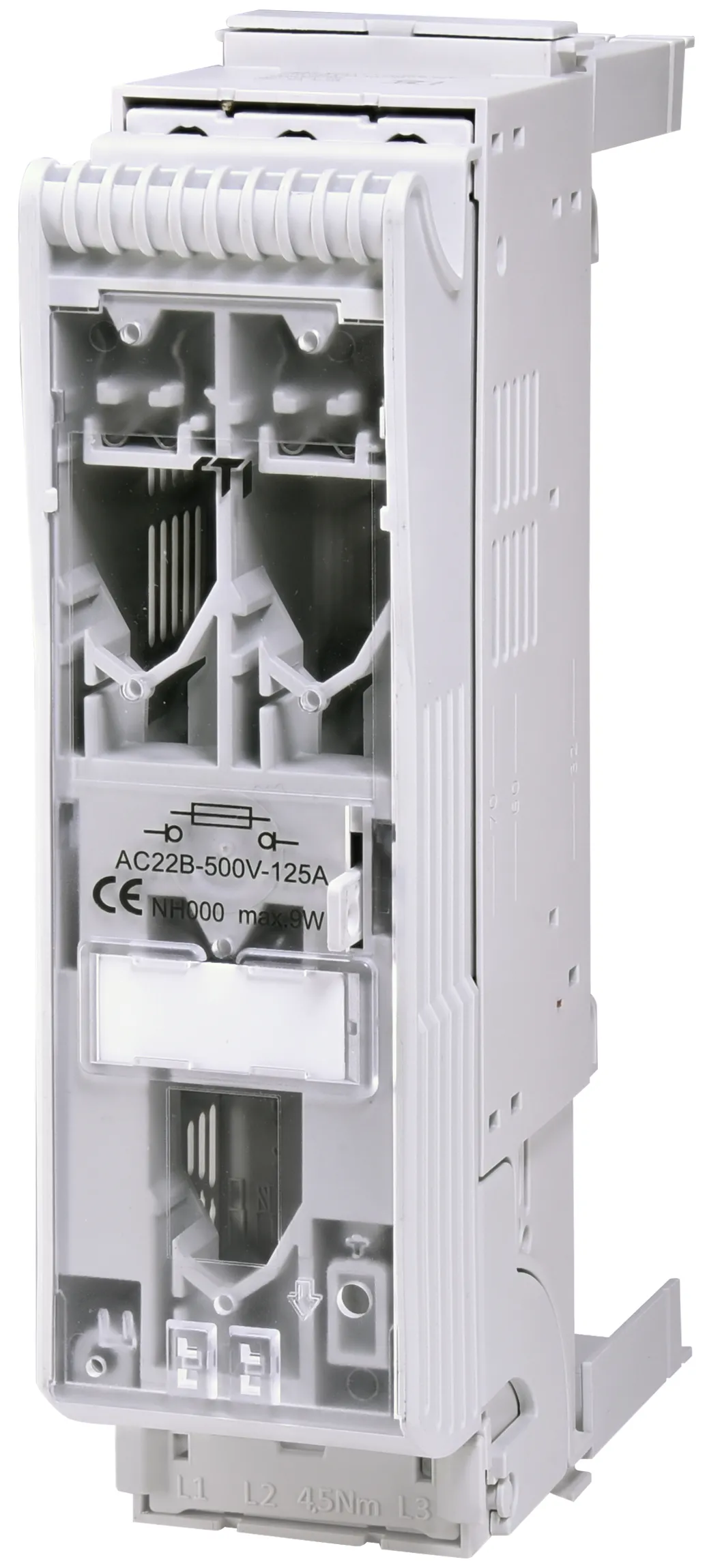 Drošinātāju blokslēdzis KVL-B-000 3p F50 Bottom 001690915