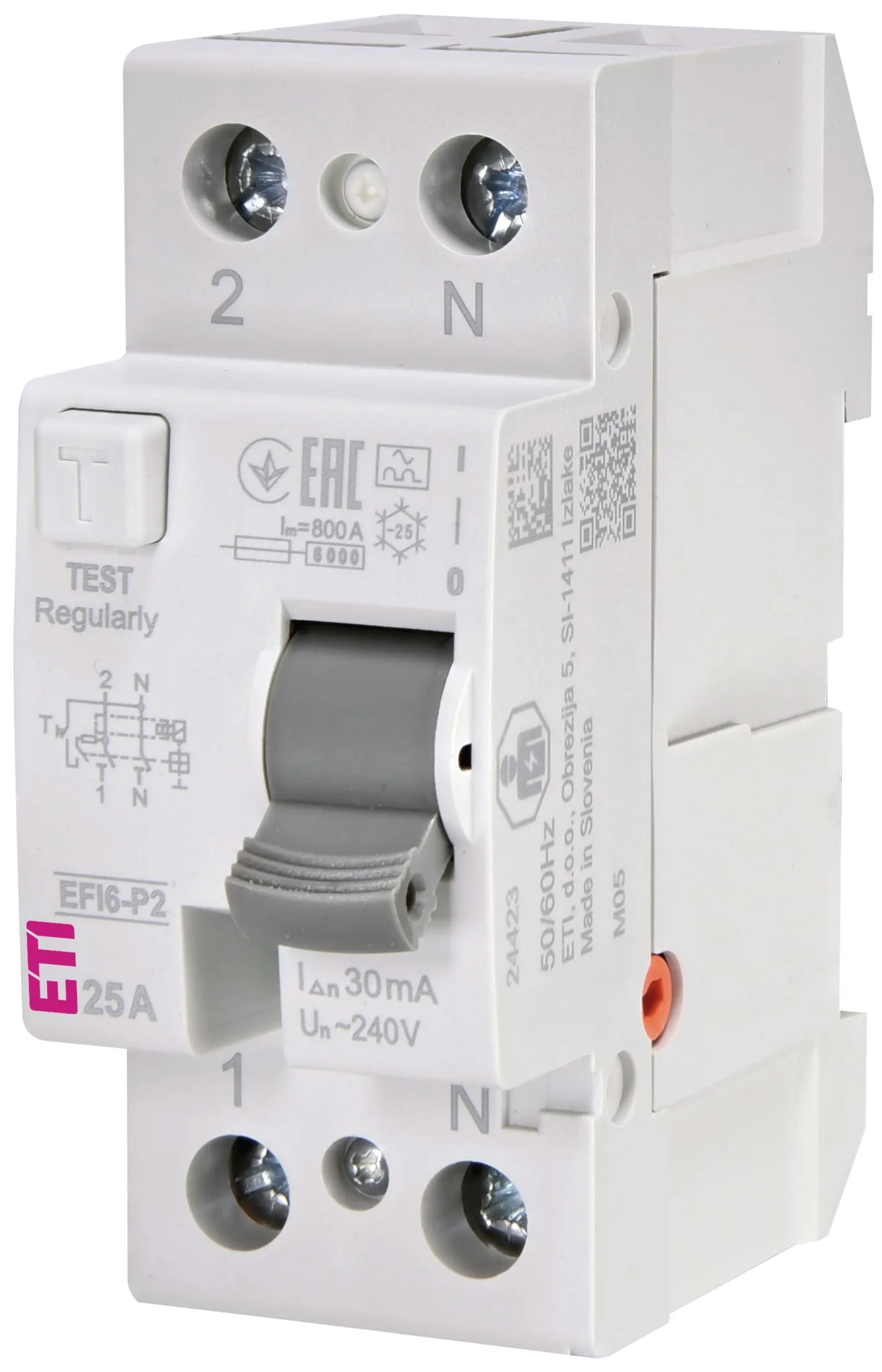 RCCB direncālis EFI6-P2 A 25/0.03 002061261