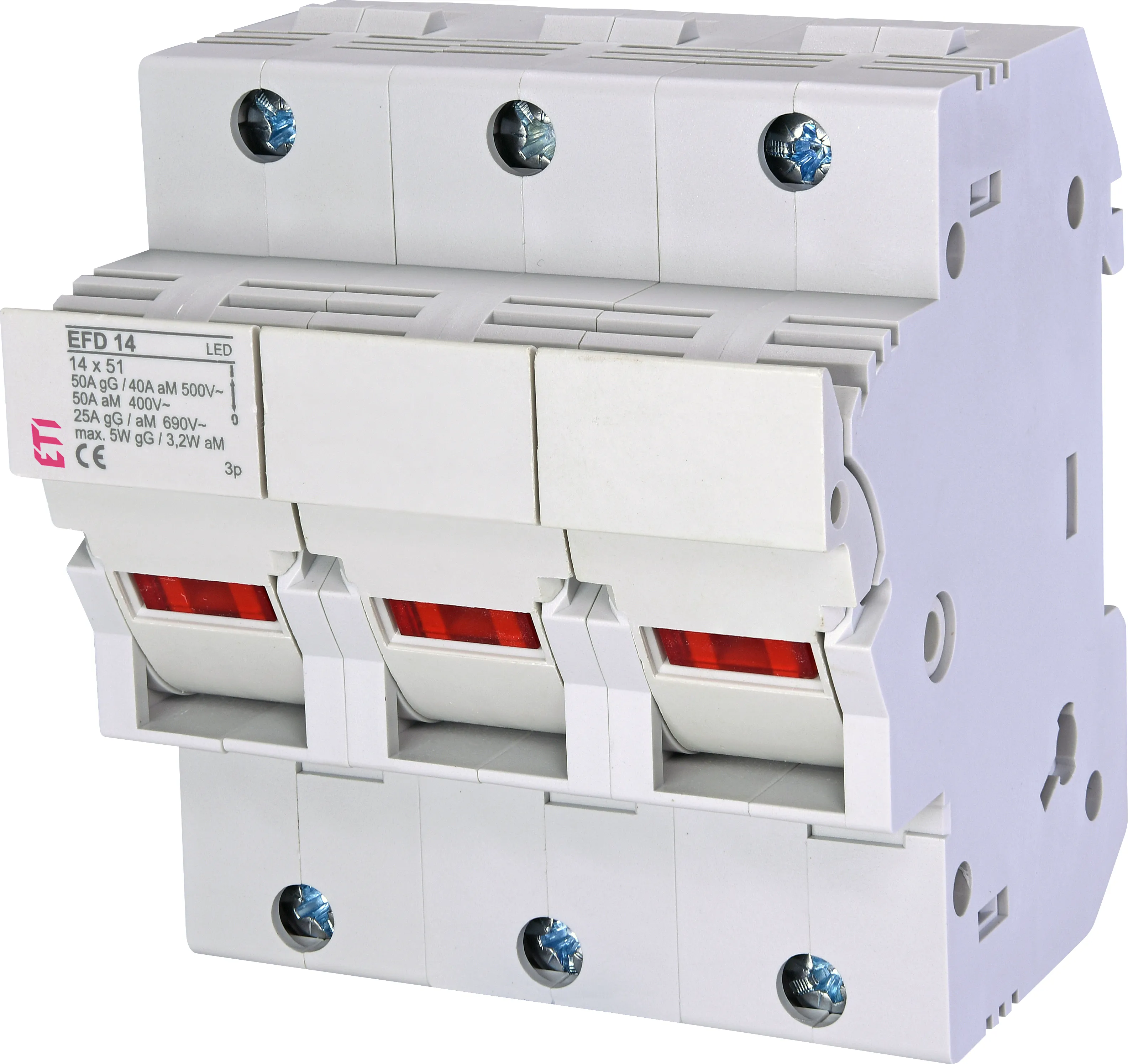 Drošinātāju blokslēdzis EFD 14 3p LED 002560014