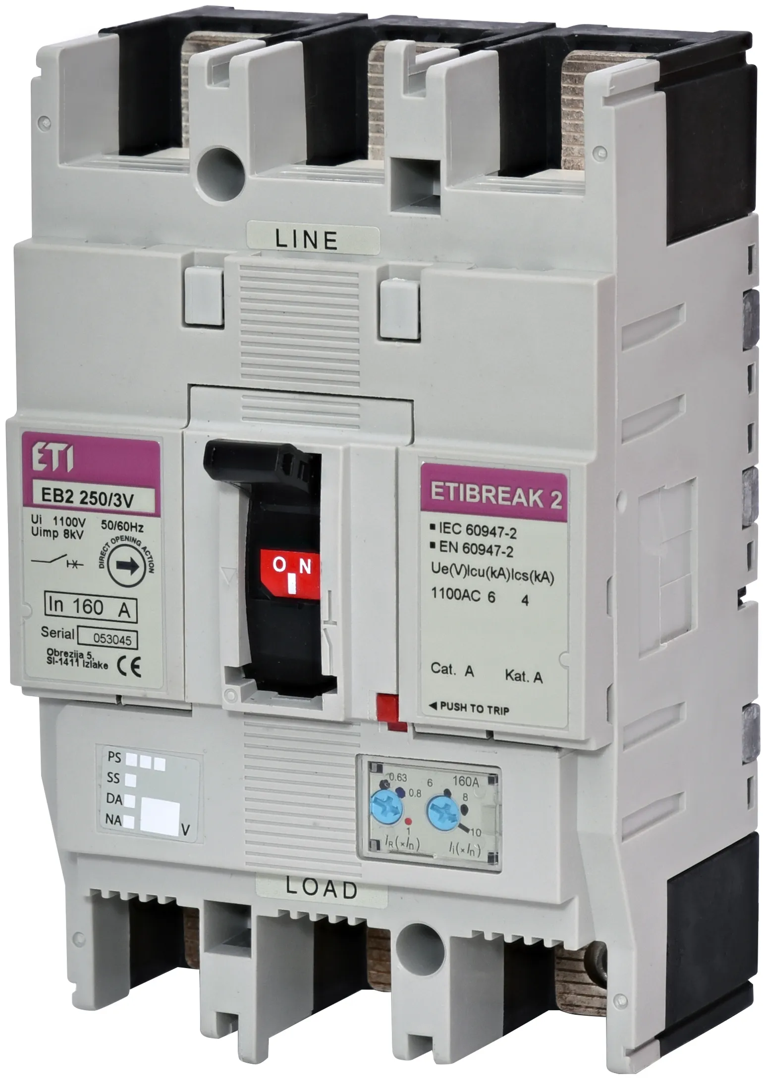 Rūpnieciskais automātslēdzis EB2 800/3VE 800A 3p 1100V 004671381