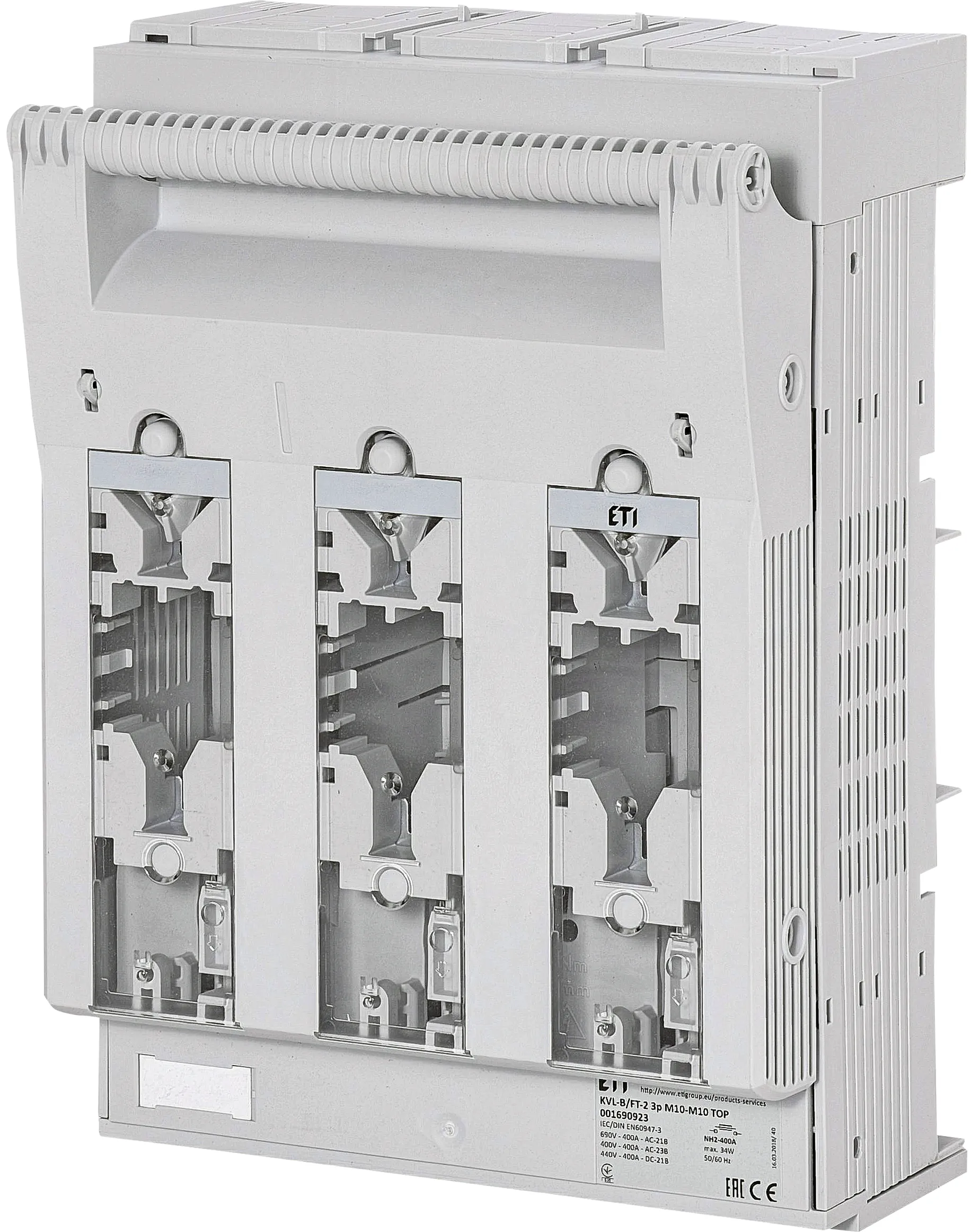 Drošinātāju blokslēdzis KVL-B/FT-2 3p M10-M10 TOP 001690923