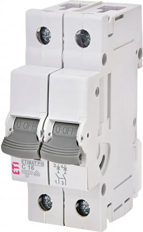 Automātiskais slēdzis ETIMAT P10 2p C16  15kA 001901730