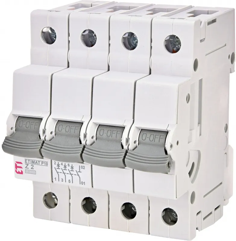 Automātiskais slēdzis ETIMAT P10 4p B10  15kA 001901908