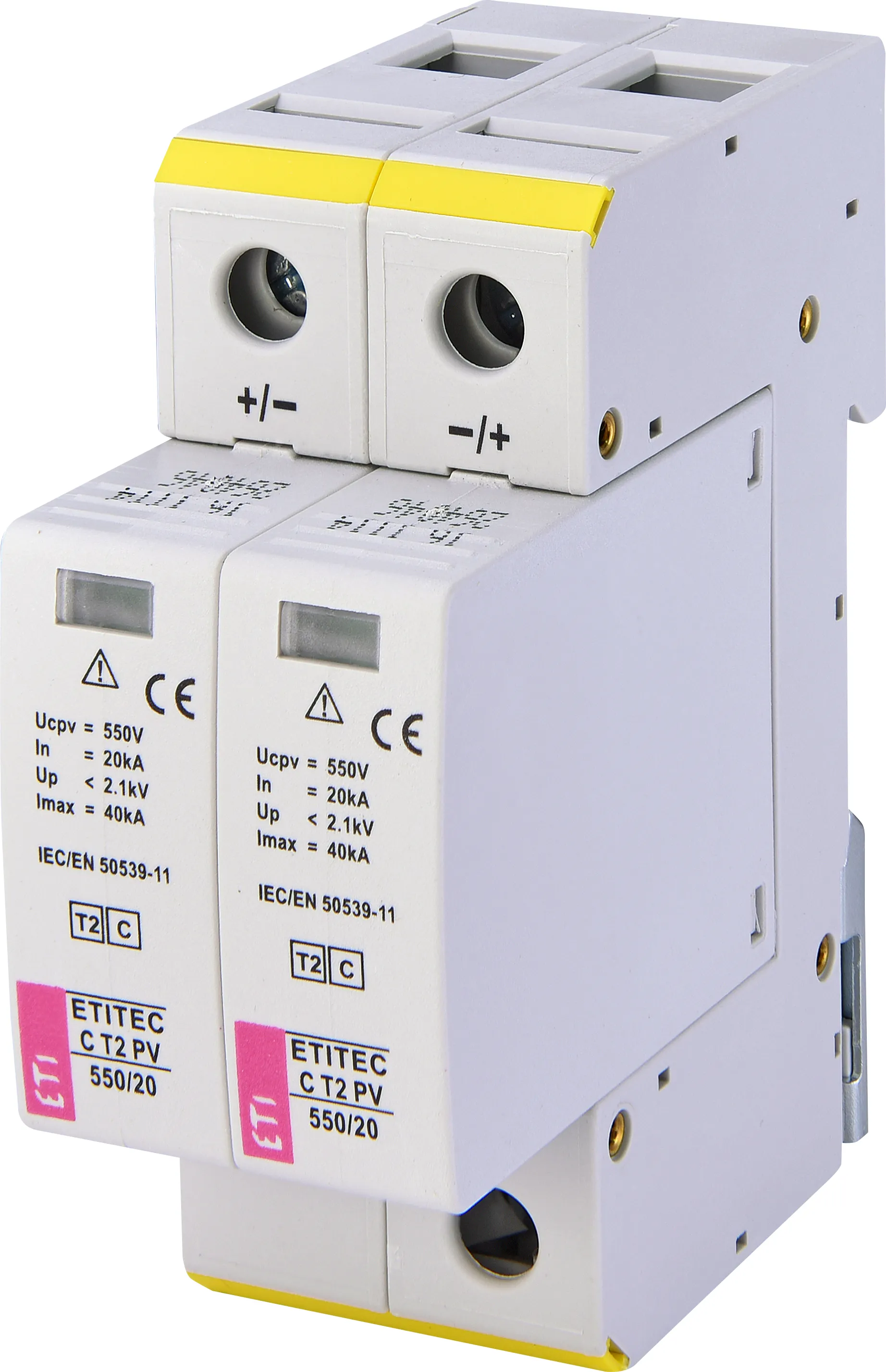 Pārsprieguma ierobežotājs ETITEC C T2 PV 550/20 002440429