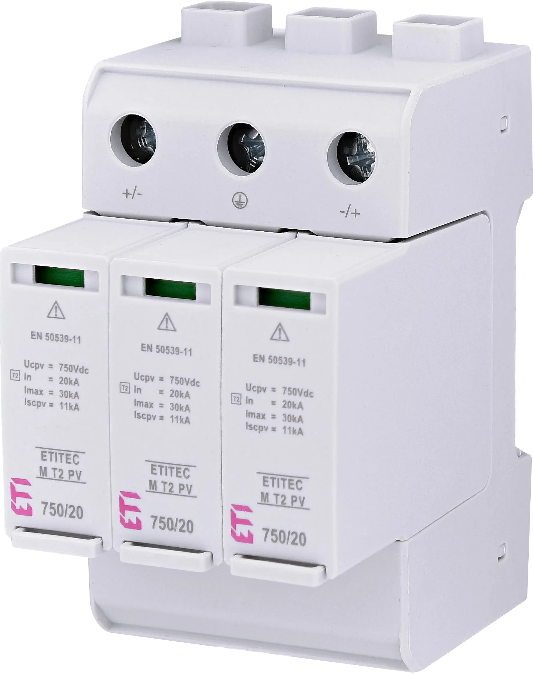 Pārsprieguma ierobežotājs ETITEC M T2 PV 1500/20 Y 002440517