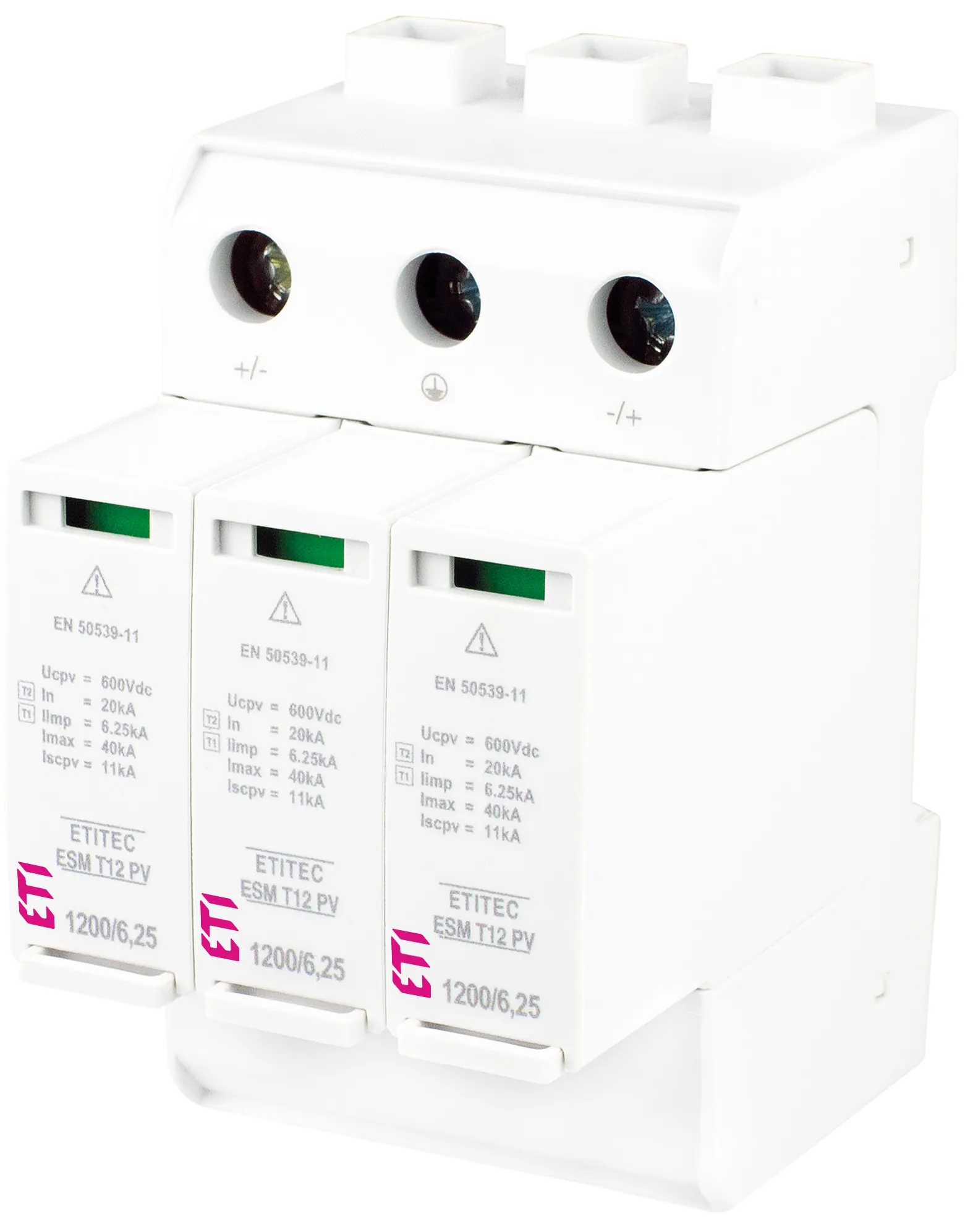 Pārsprieguma ierobežotājs ETITEC ESM T12PV 1200/6,25Y RC 002440641