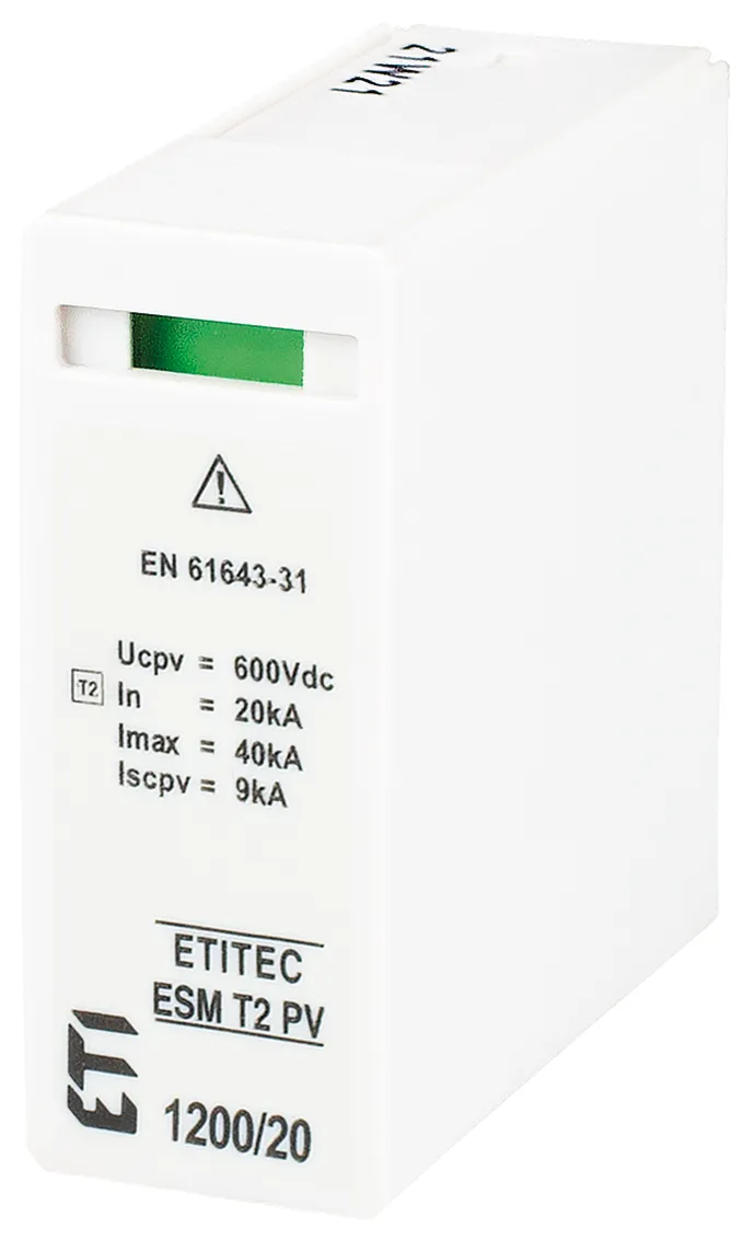 Pārsprieguma ierobežotājs MOD. ESM T2 PV 600/20 M 002440683