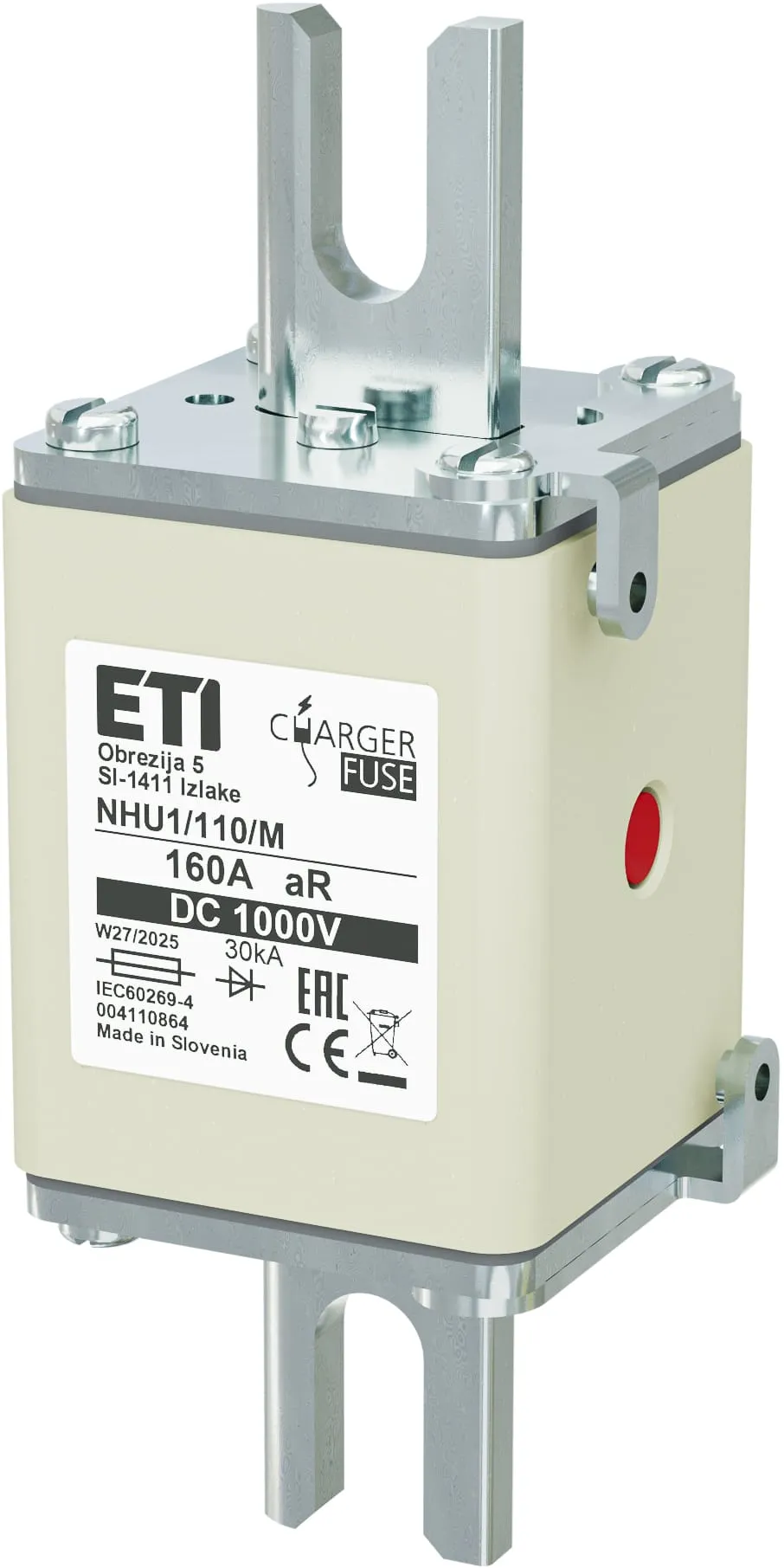 Drošinātājs NHU1/110/M aR 160A/1000V DC 004110864