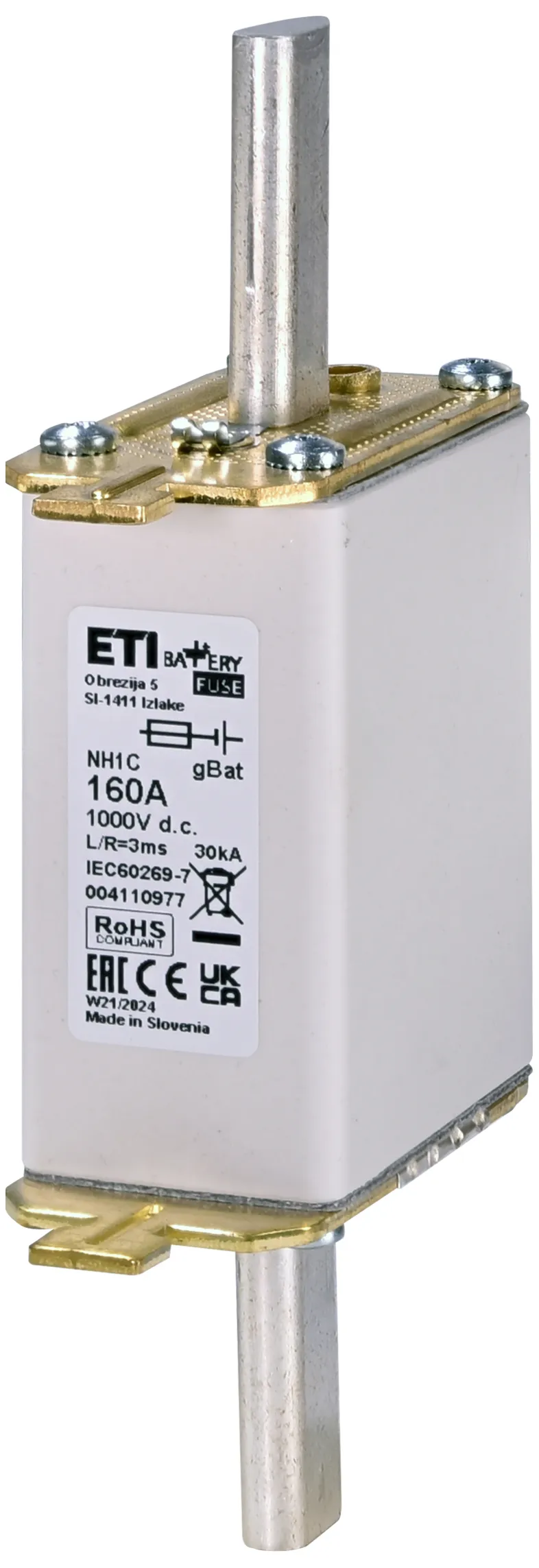 Drošinātājs NH1C gBat 100A/1000V DC 004110975