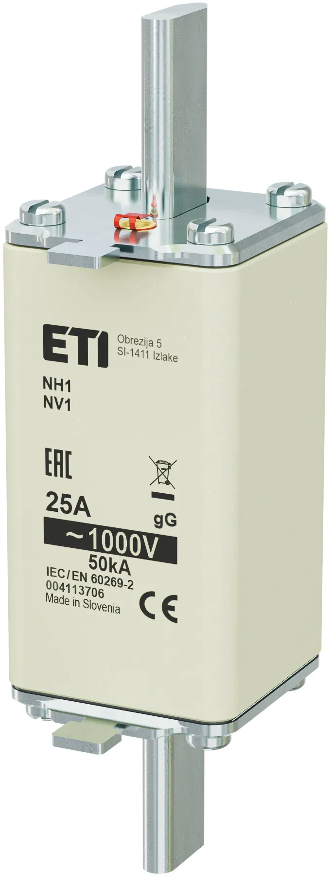 Drošinātājs NH1/85 gG 25A/1000V 004113706