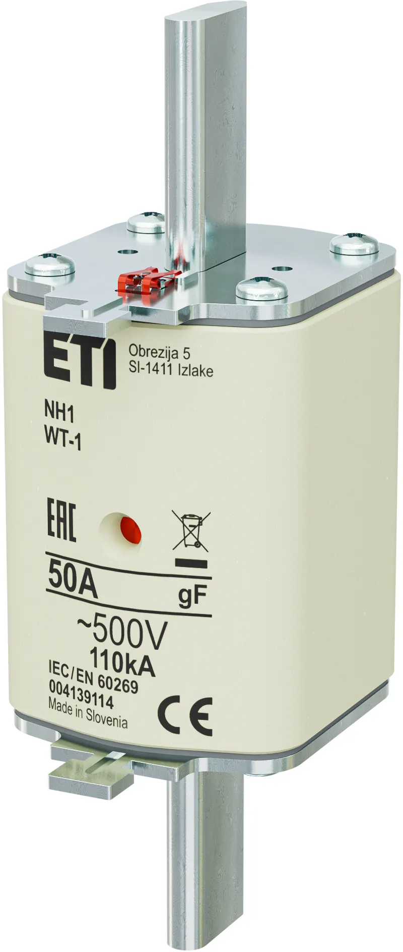 Drošinātājs NH1/WT-1 gF 50A/500V 004139114