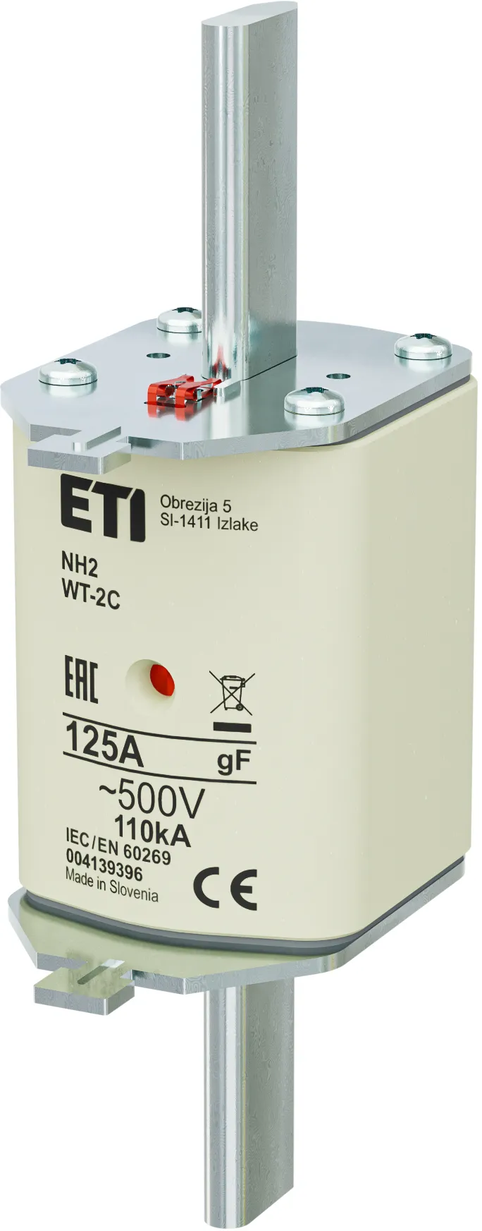 Drošinātājs NH2/WT-2C gF 125A/500V 004139396