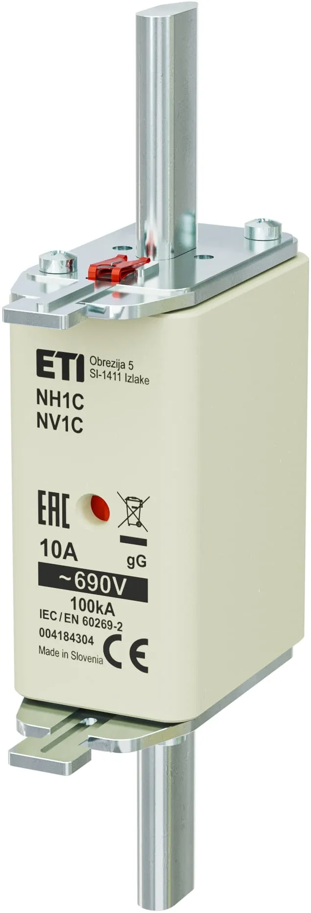 Drošinātājs NH1C gG 10A/690V 004184304