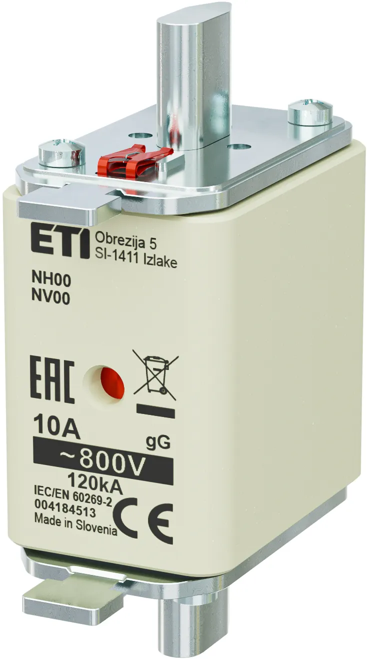 Drošinātājs NH00 gG 10A/800V 004184513
