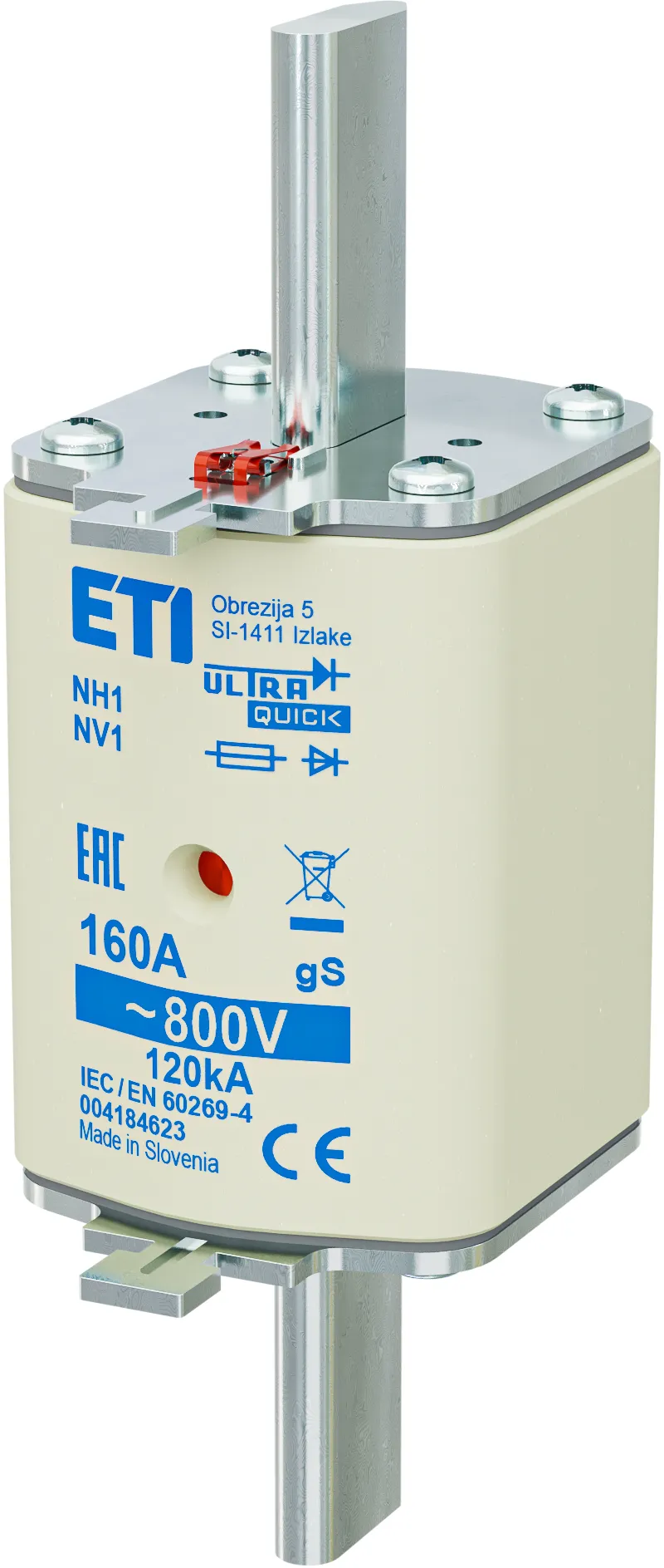 Drošinātājs NH1 gS 160A/800V 004184623