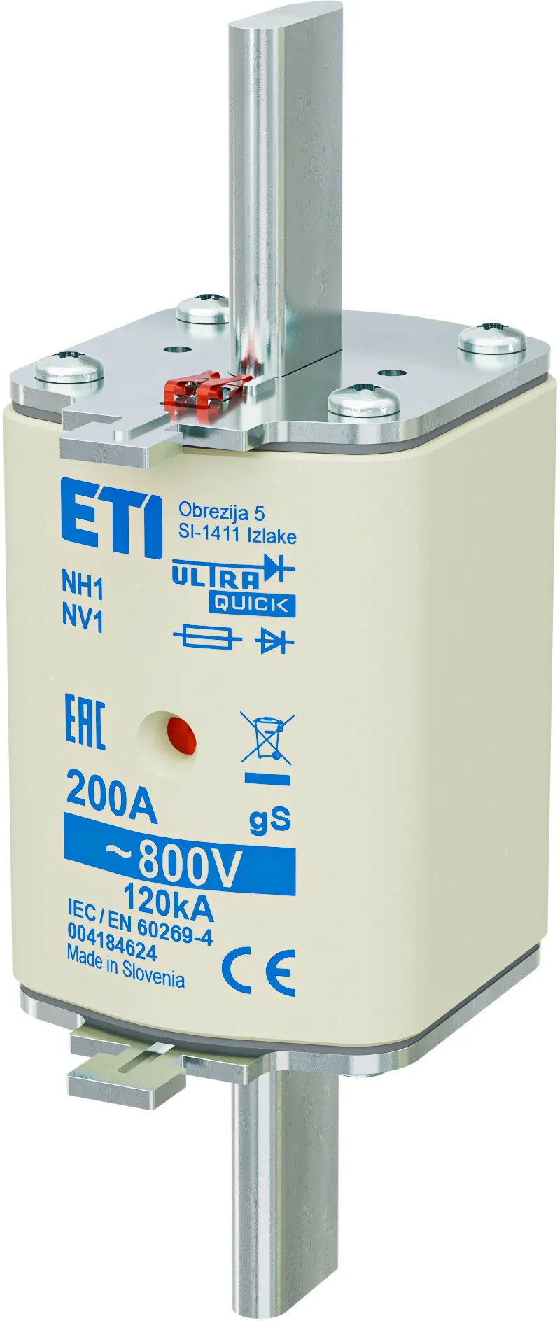 Drošinātājs NH1 gS 200A/800V 004184624