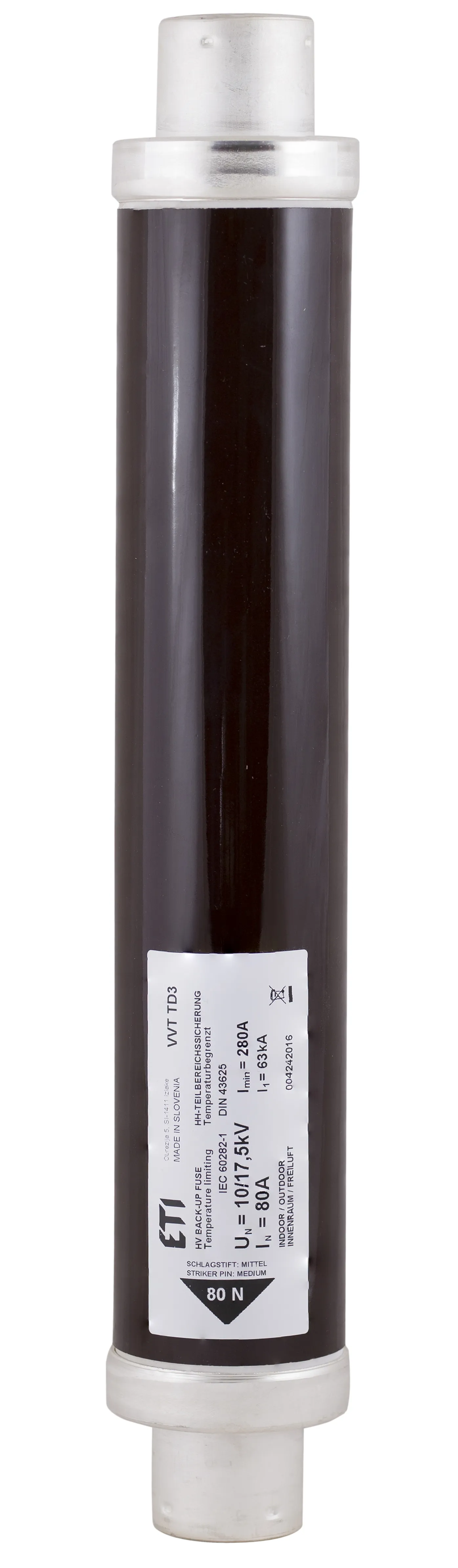 Drošinātājs VVA3 17,5kV/10A 004241107