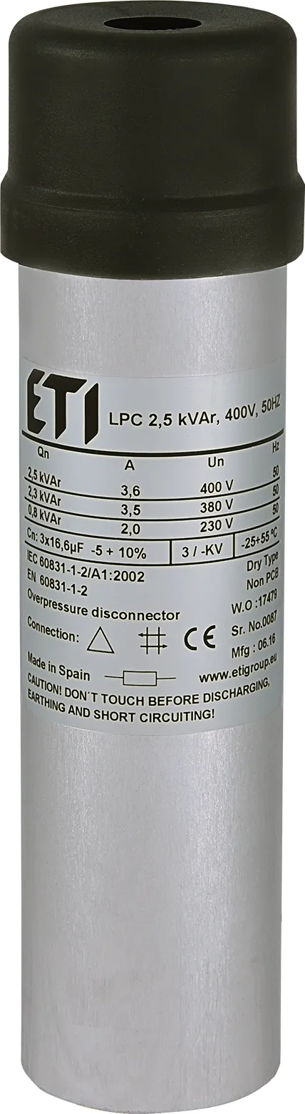 Kondensators LPC 2,5 kVAr, 400V, 50Hz 004656702