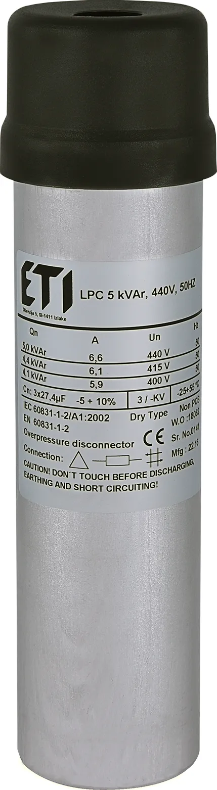 Kondensators LPC 5 kVAr, 440V, 50Hz 004656713