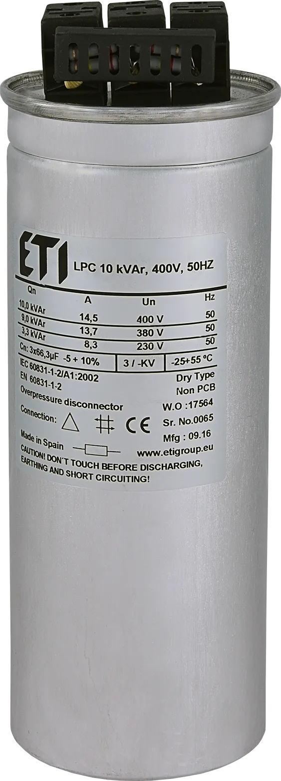 Kondensators LPC 10 kVAr, 400V, 50Hz 004656750