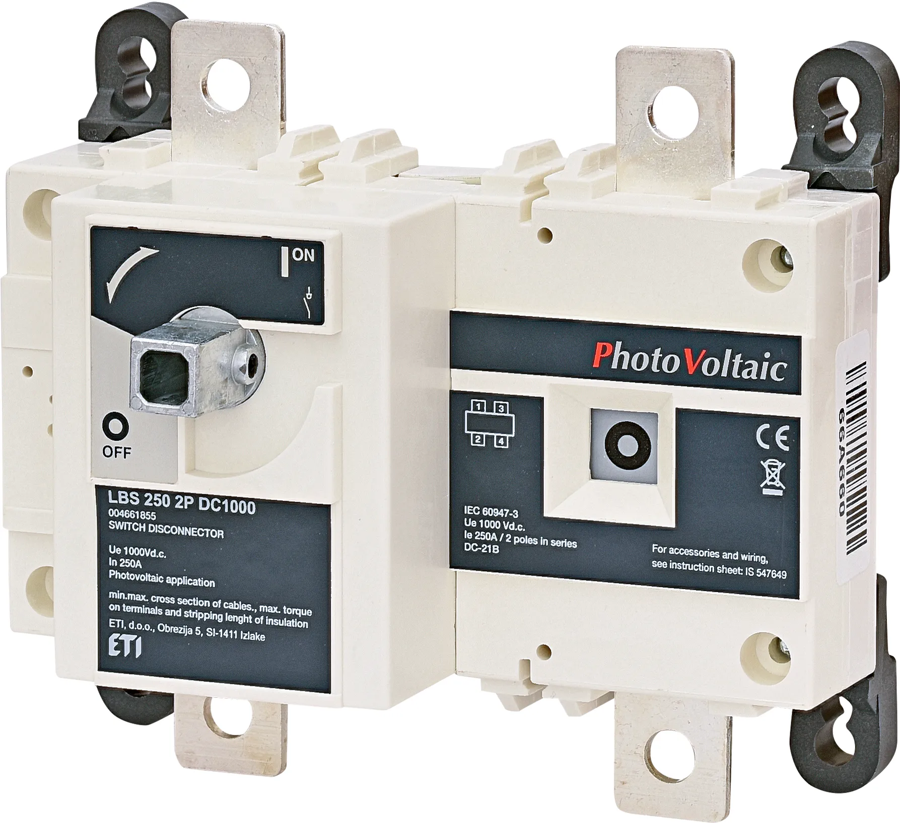 Atdalītājsledzis PV - DC LBS 250 2P DC1000 004661855