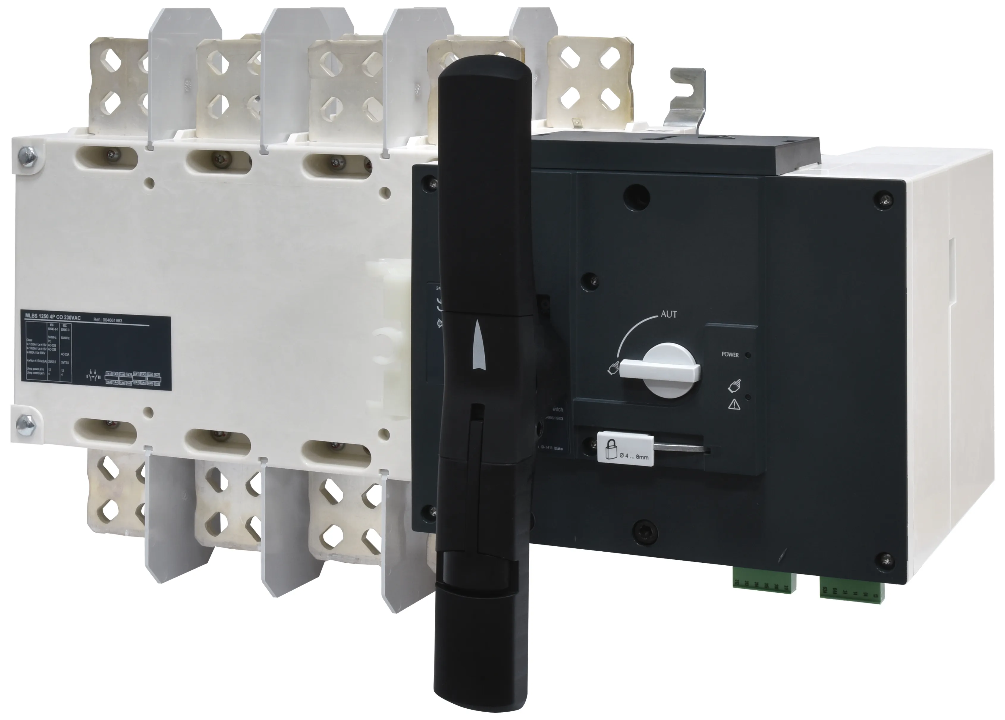Pārslēdzis 1-0-2 ar piedziņu MLBS 1250 4P CO 230VAC 004661983