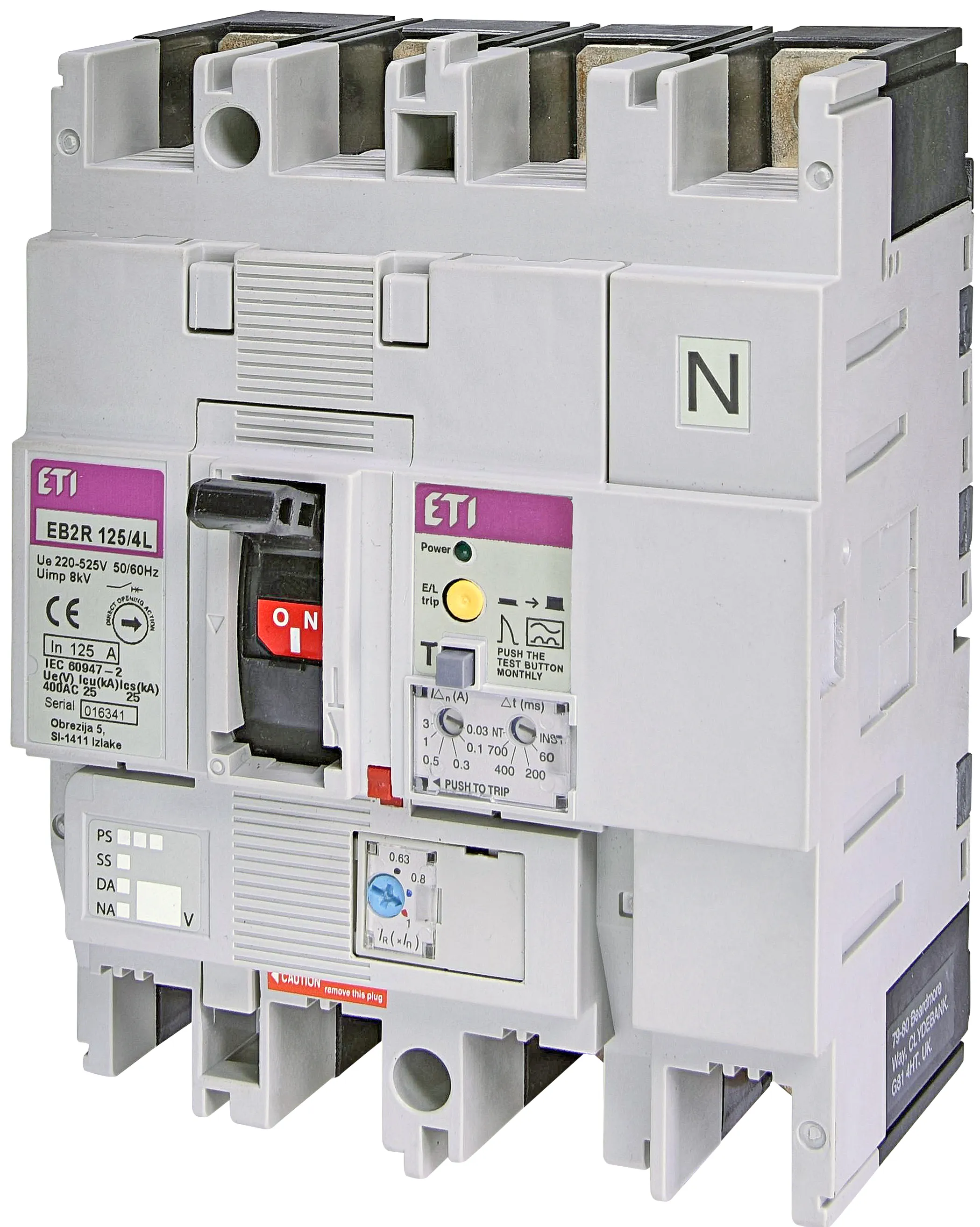 Rūpnieciskais automātslēdzis EB2R 125/4L 125A 4P 004671512