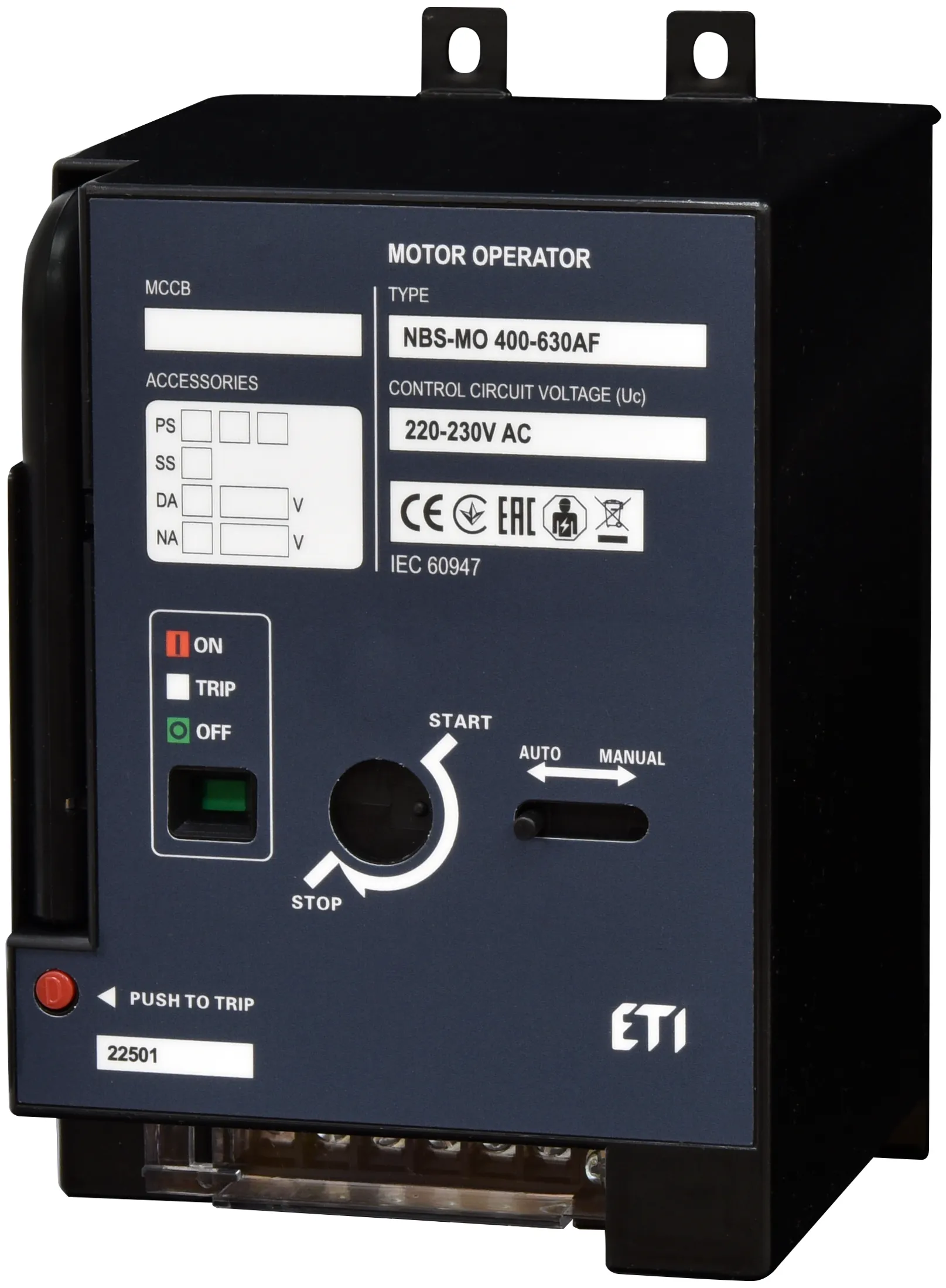 Dzinēja vadība NBS-MO 400-630AF AC220/230V 3P 004673232