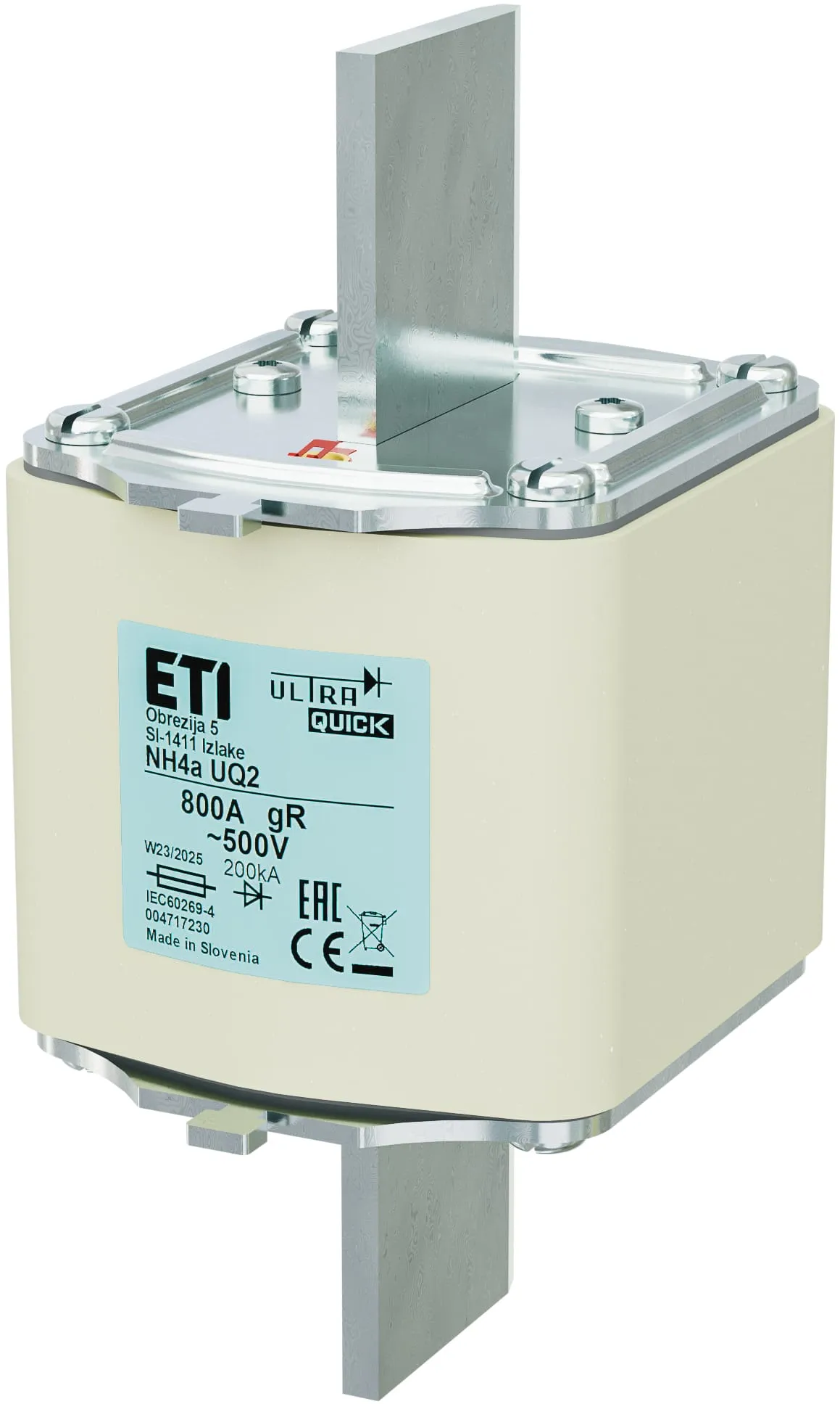 Drošinātājs NH4a UQ2 gR 800A/500V 004717230